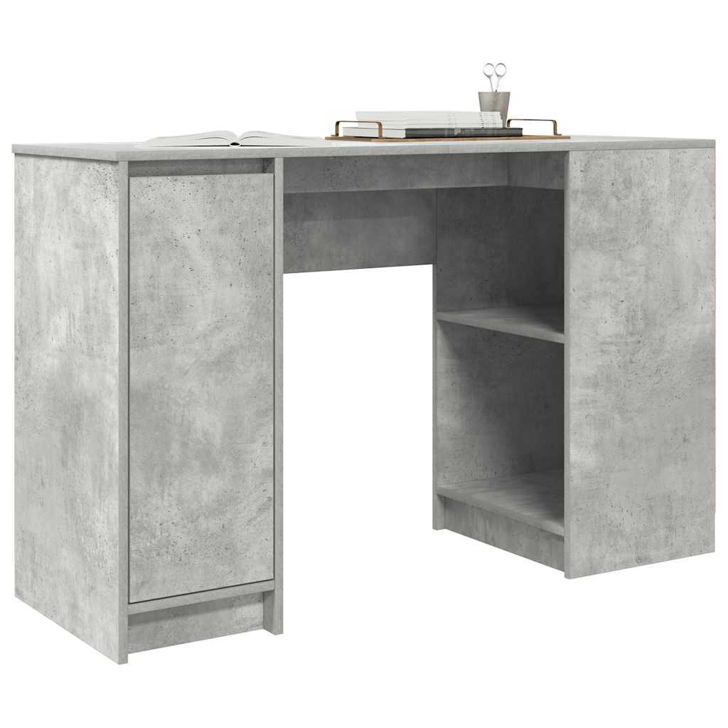 Desk Concrete Grey 120x42x76 cm Engineered Wood